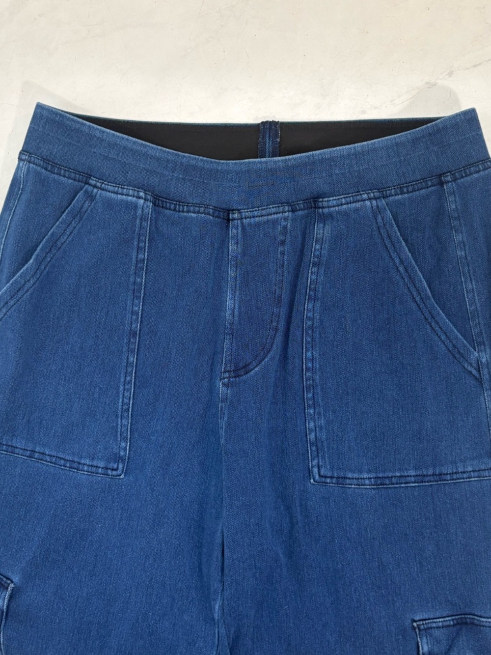 HALARA Size Large Dark Wash Baggy Utility Cargo Pants Wide Leg Relaxed Y2K Retro - Picture 3 of 6